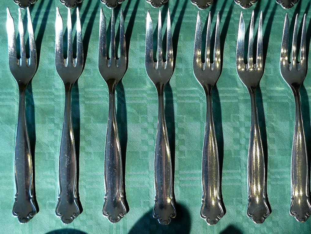 Kaffeebesteck Höller Silber 100 antik. BE027