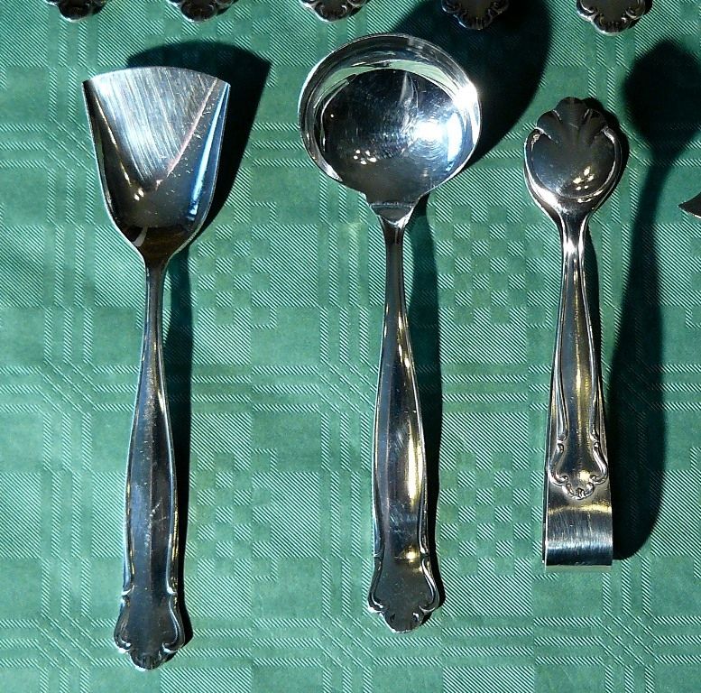 Kaffeebesteck Höller Silber 100 antik. BE027