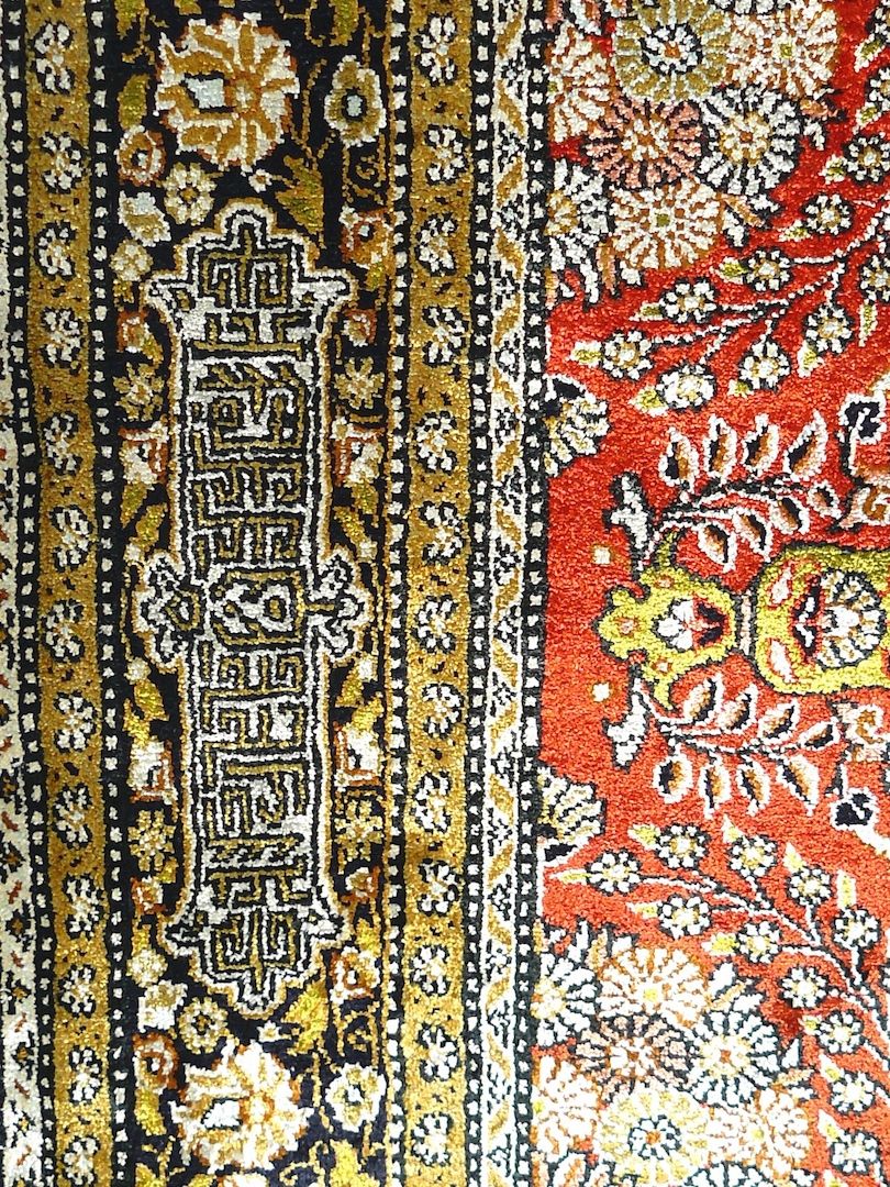 Sammlerteppich Ghom Seide alt 169x102 Top. T034