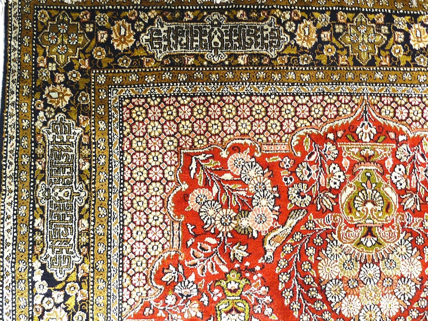 Sammlerteppich Ghom Seide alt 169x102 Top. T034