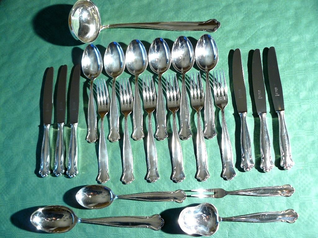 Besteck antik Höller Tafelsilber 100 für 6 Pers. BE022