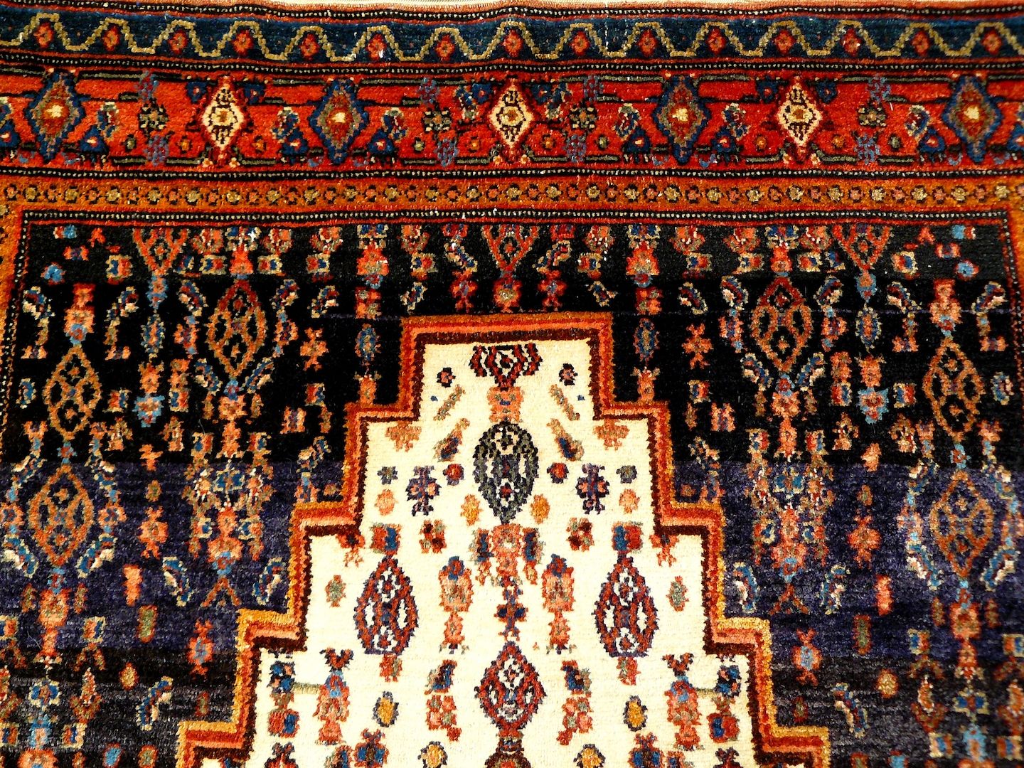 Sammlerteppich Senneh 257x119 19. Jh. T127