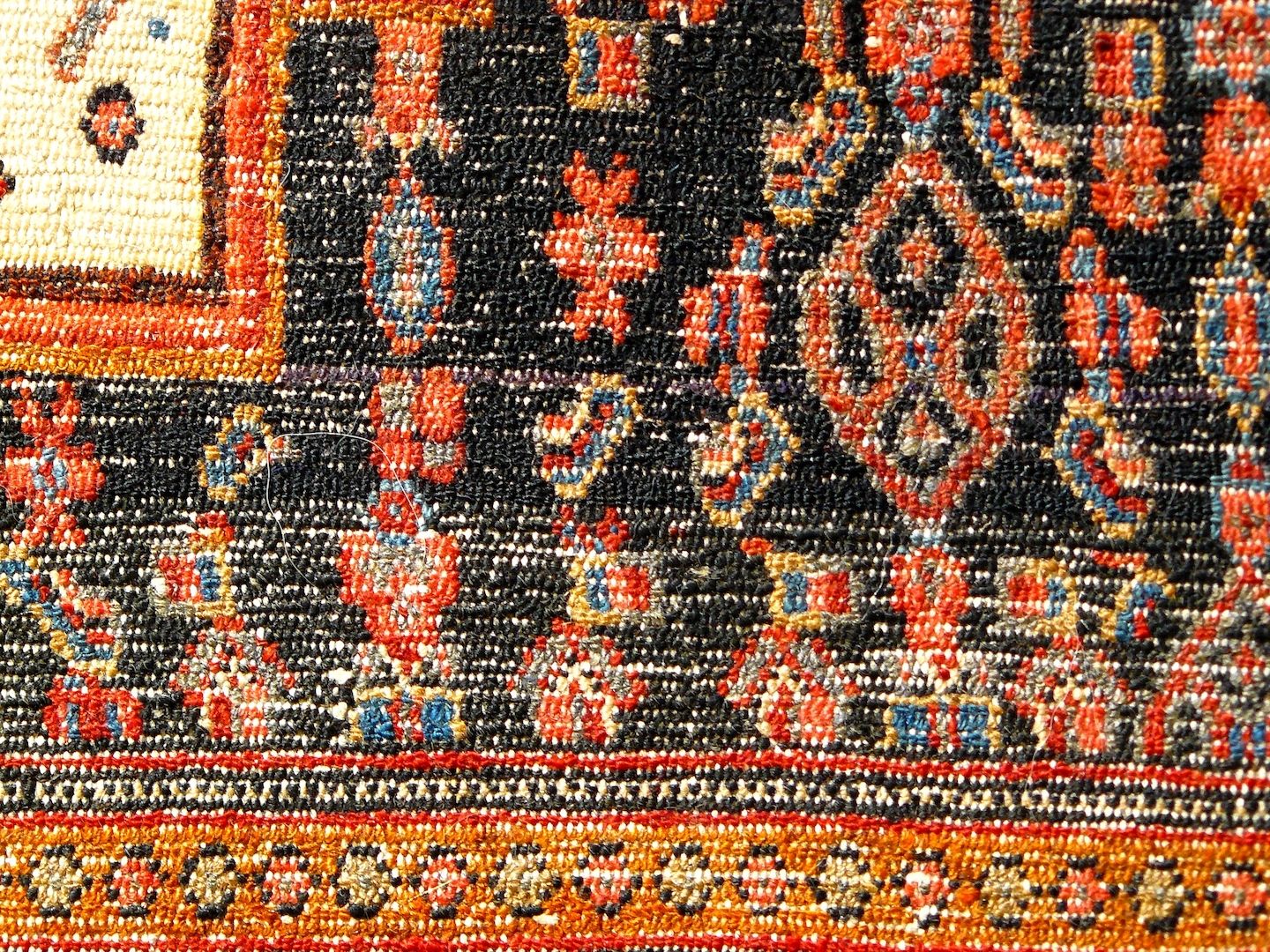 Sammlerteppich Senneh 257x119 19. Jh. T127