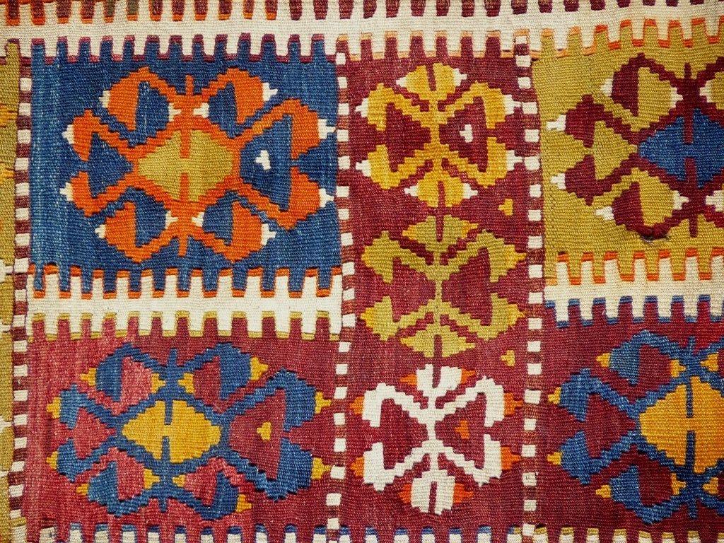 Sammlerteppich Kazak Kelim 390x126 19. Jh. T012