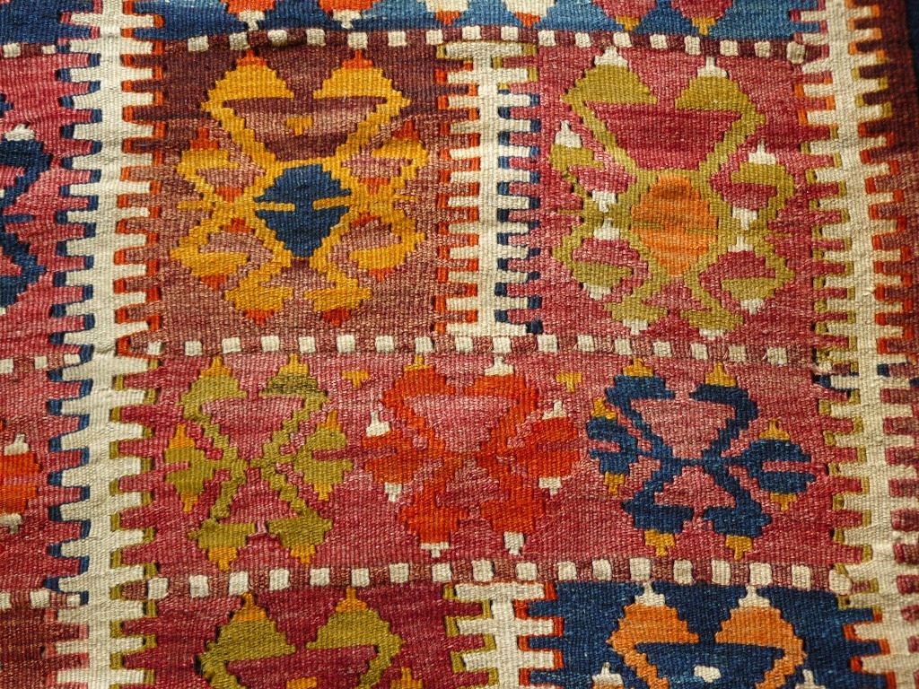 Sammlerteppich Kazak Kelim 390x126 19. Jh. T012