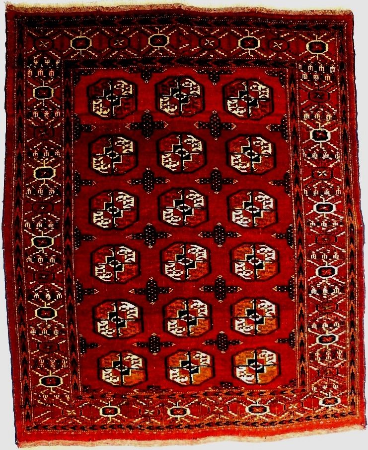 Orientteppich Herdteppich Tekke 19. Jh. T078