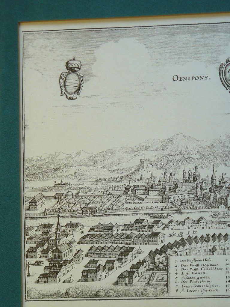 Alte Grafik von Innsbruck 58x43. B072