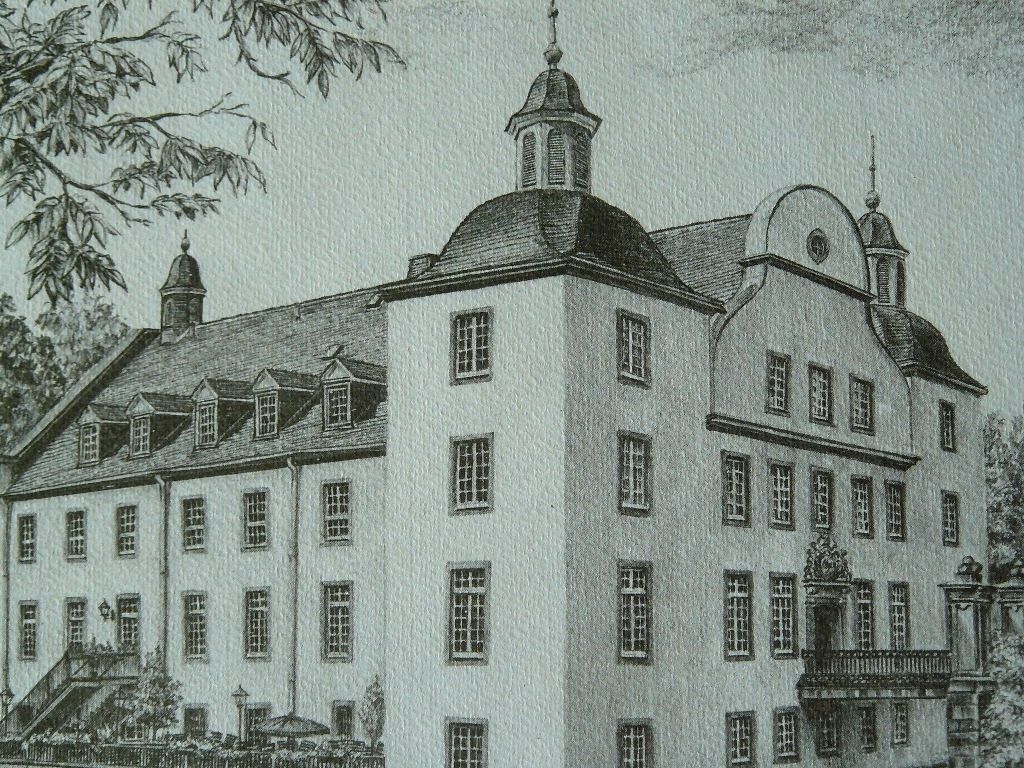 Wasserschoss Borbeck Grafik 43x33. B081