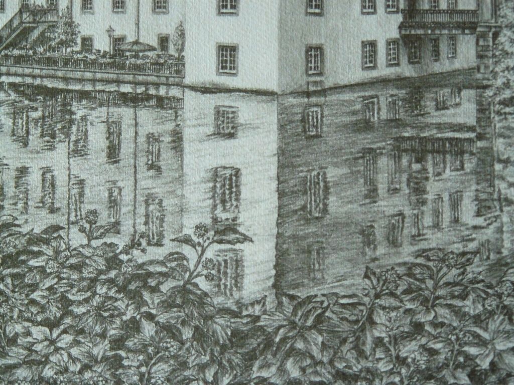 Wasserschoss Borbeck Grafik 43x33. B081