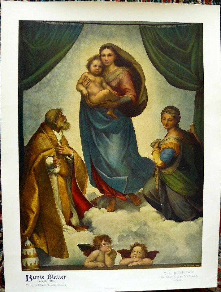 Raffaello Santi Grafik 115 J. alt 36x27. B086