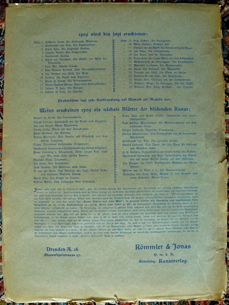 Raffaello Santi Grafik 115 J. alt 36x27. B086