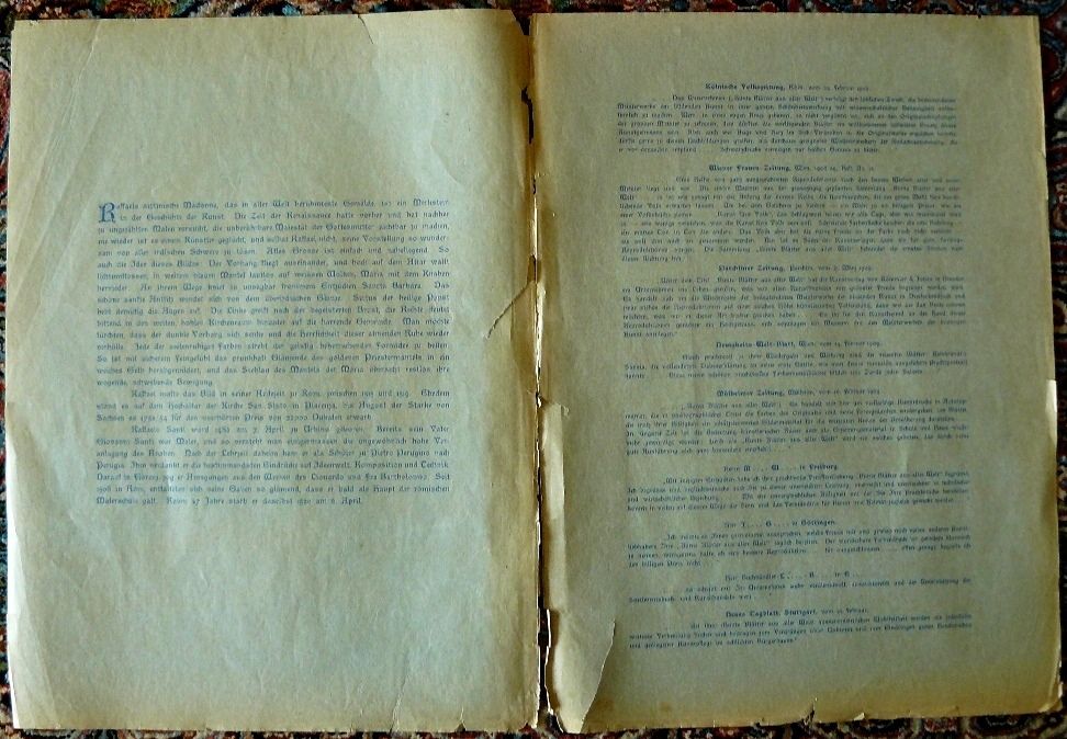 Raffaello Santi Grafik 115 J. alt 36x27. B086