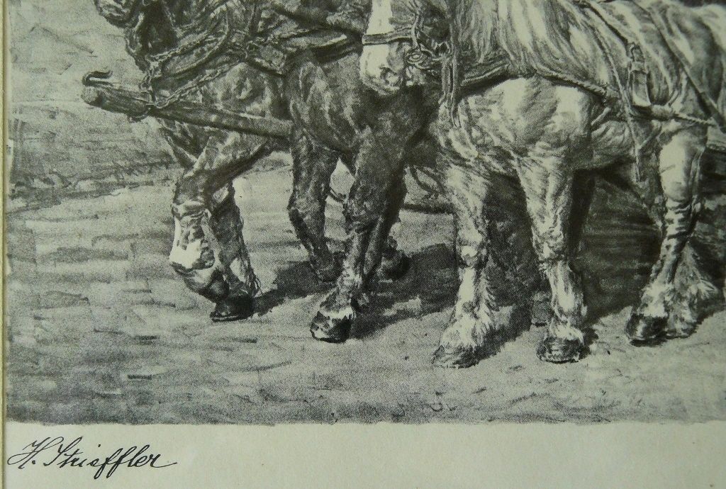 Strieffler Heinrich Trachtenwagen Grafik 42x32. B078