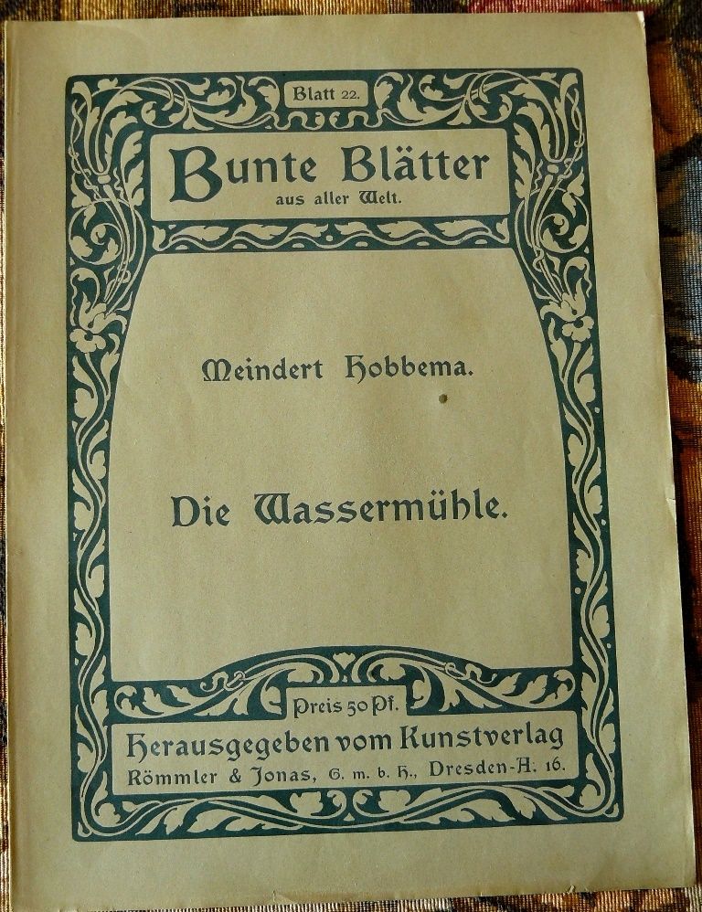 Meindert Hobbema Kunst-Druck 115 J. alt 36x27. B089