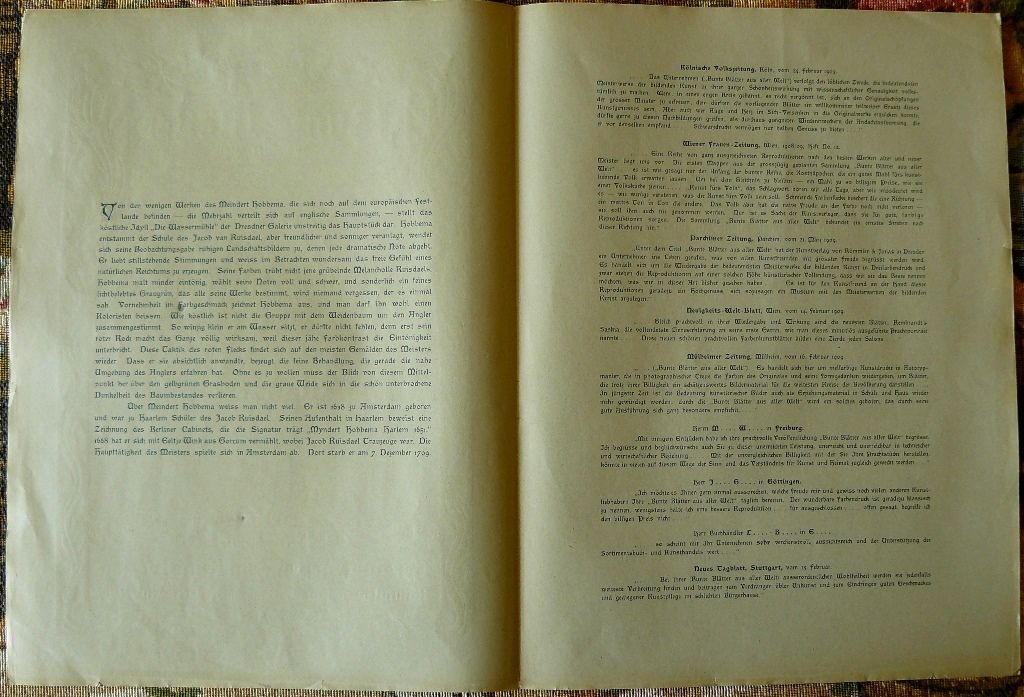 Meindert Hobbema Kunst-Druck 115 J. alt 36x27. B089