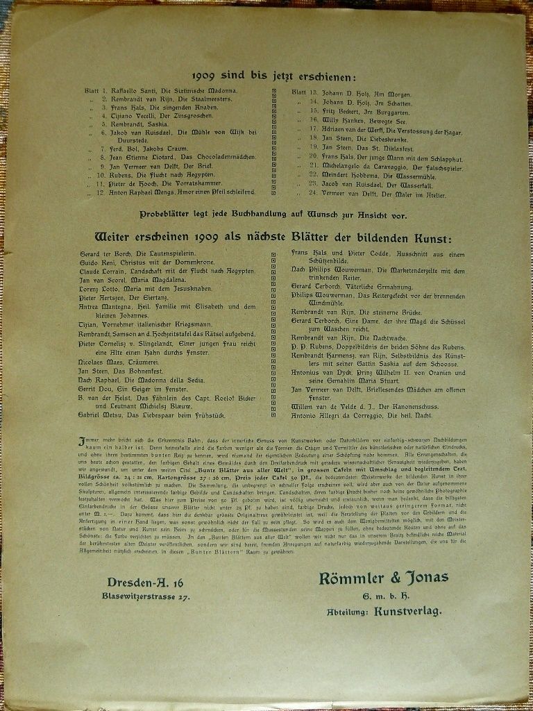 Meindert Hobbema Kunst-Druck 115 J. alt 36x27. B089