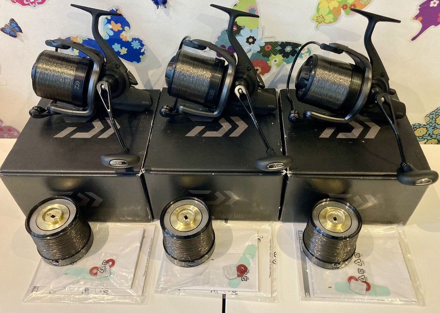 3 x Daiwa Basia SLD QD. BasiAir/DCR-Stil schwarze