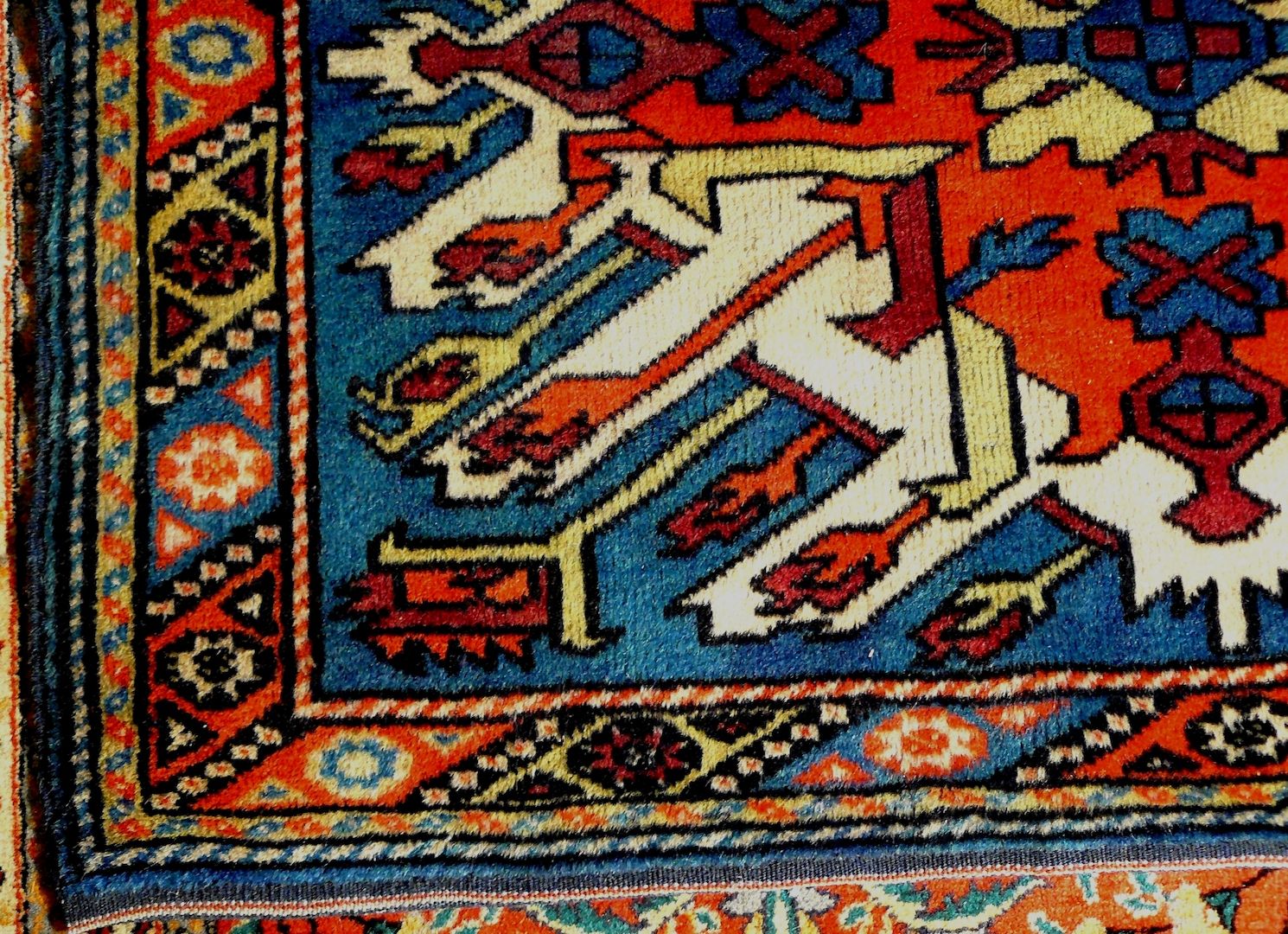 Orientteppich Adler-Kazak antik 206x107. T132