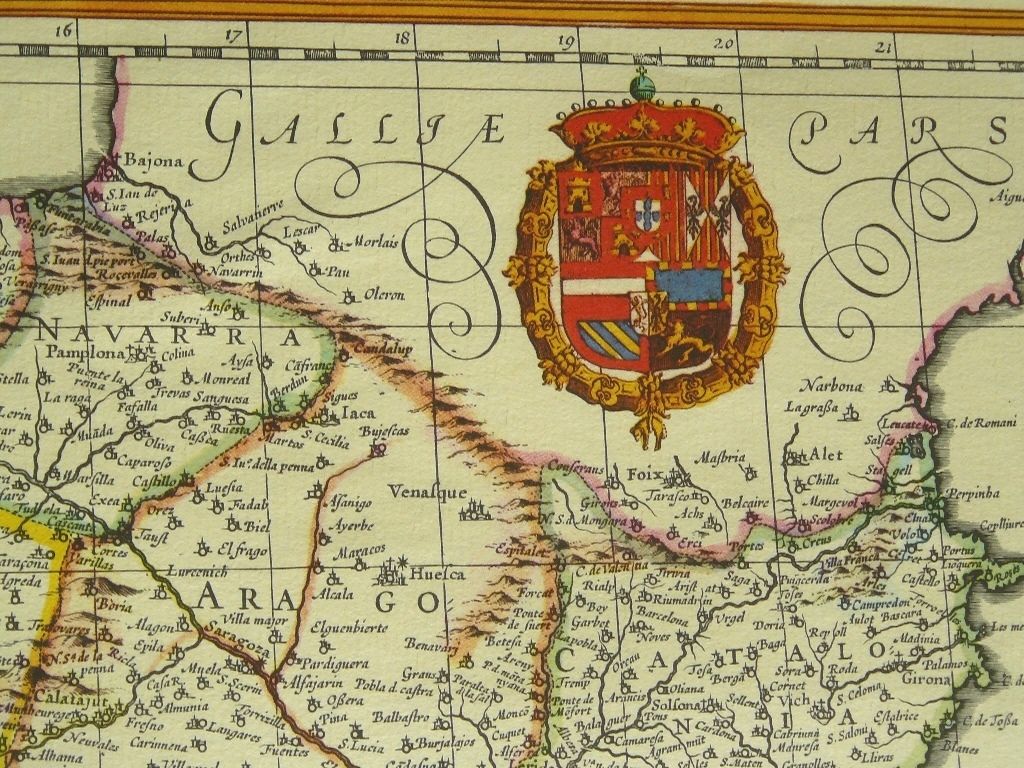 Iberische Halbinsel Grafik alt 56x46. B094