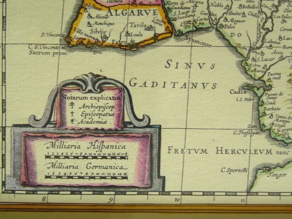 Iberische Halbinsel Grafik alt 56x46. B094