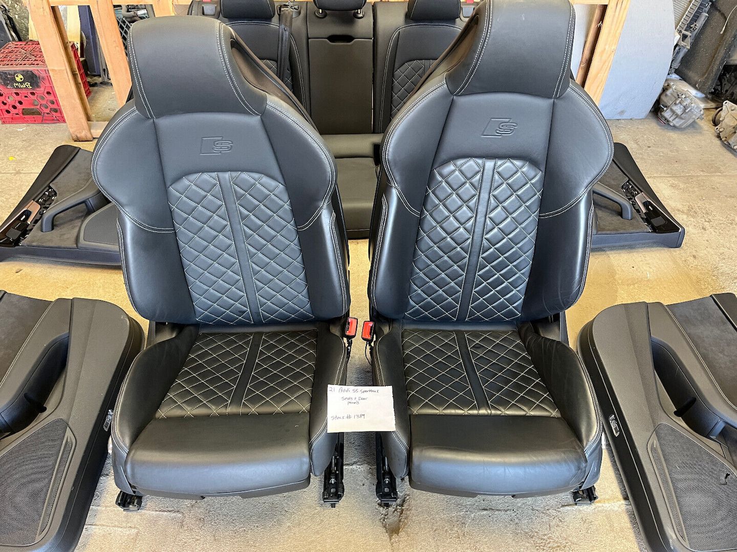 Audi Sport S5 A5 B9 Sportback Vorne Hinter Schwarz Leder Sitze