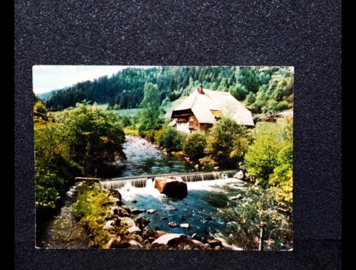 Ansichtskarte-Schwarzwald-Idyll an der Gutach.