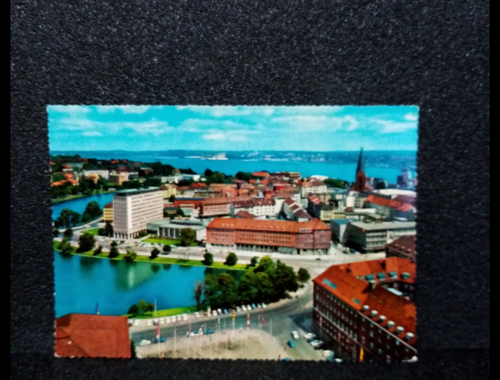 Ansichtskarte-Kiel. Blick auf Stadt und Hafen.