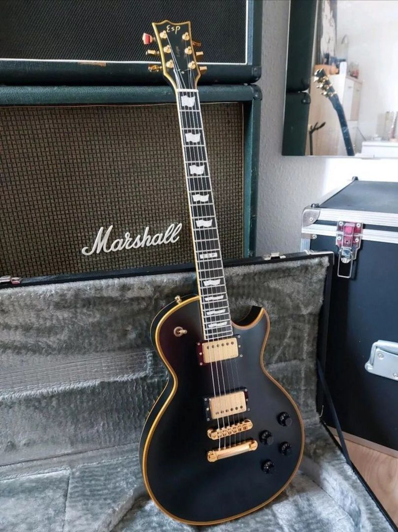 ESP Eclipse I CTM Volle Dicke Vintage Schwarz