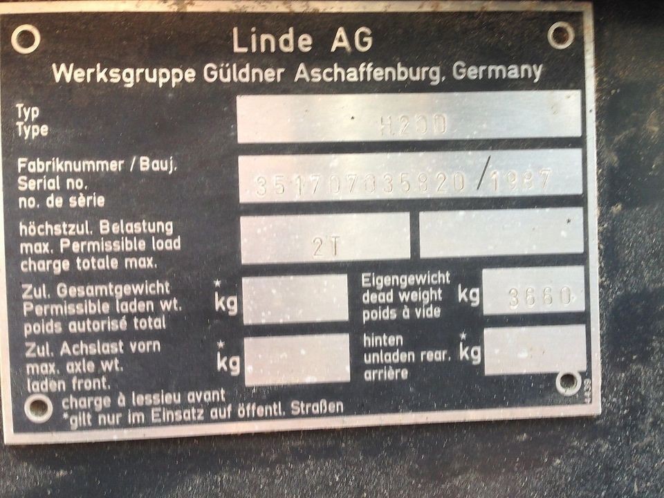 Gabelstapler Linde Gruma H200