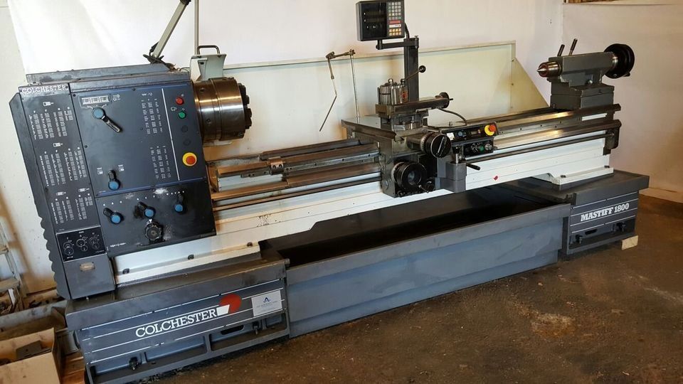 Leit und Zugspindel Drehbank Colchester Mastiff VS 1800 mit Digitalanzeige