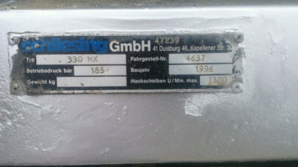 Schliesing MX 330 Holzhackmaschine Hackmaschine Holzschredder Häcksler