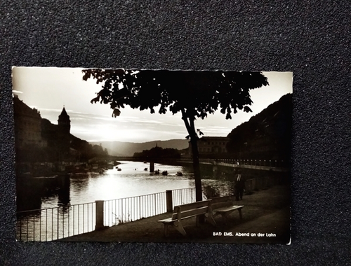 Ansichtskarte-Bad Ems an der Lahn. Abend an der Lahn.