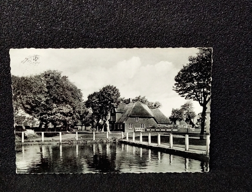 Ansichtskarte-Nieblum auf Föhr. Am Teich.