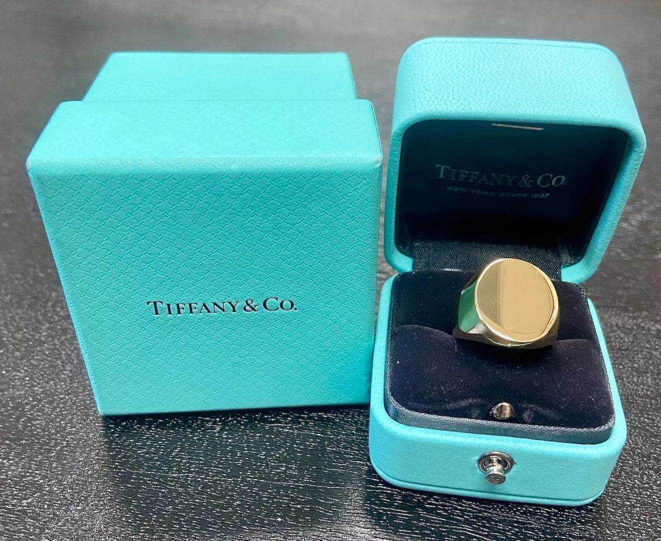 Tiffany & Co. Herren Siegelring 18K Gelbgold