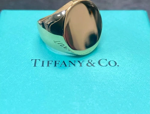 Tiffany & Co. Herren Siegelring 18K Gelbgold