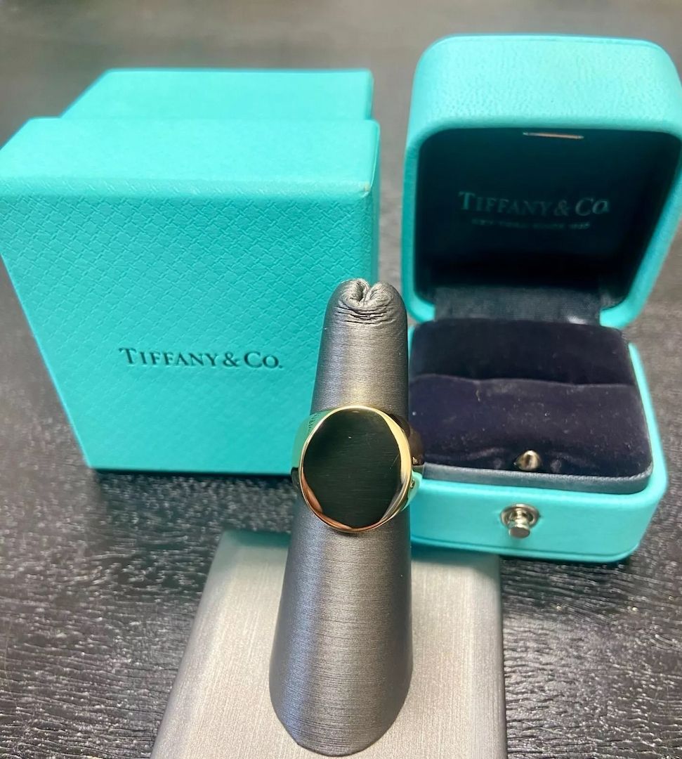 Tiffany & Co. Herren Siegelring 18K Gelbgold