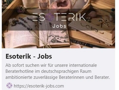 Berater  für Esoterik-Jobs gesucht