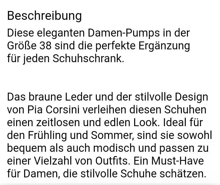 Damen-Pumps Größe 38