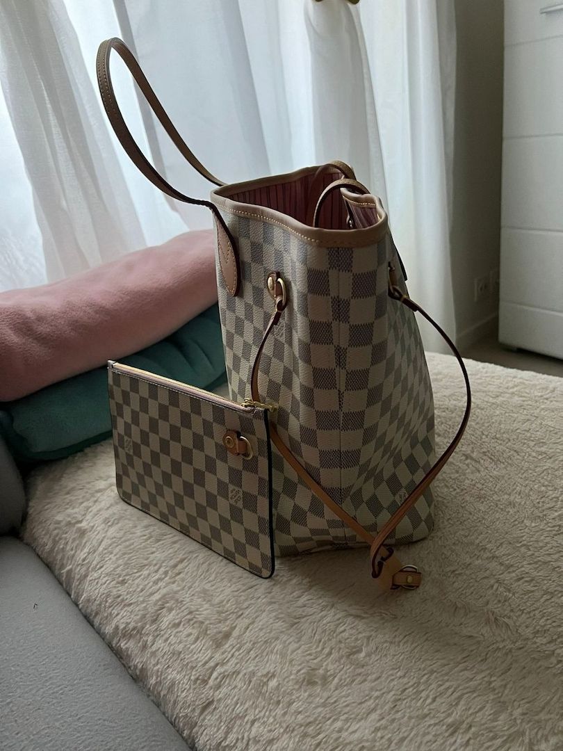 Louis Vuitton Speedy weiße Handtasche, Leder, neu.