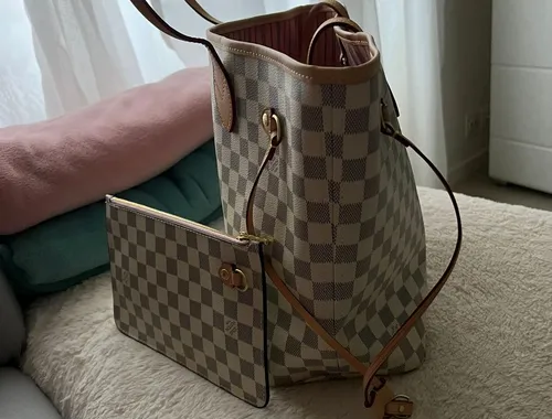 Louis Vuitton Speedy weiße Handtasche, Leder, neu.