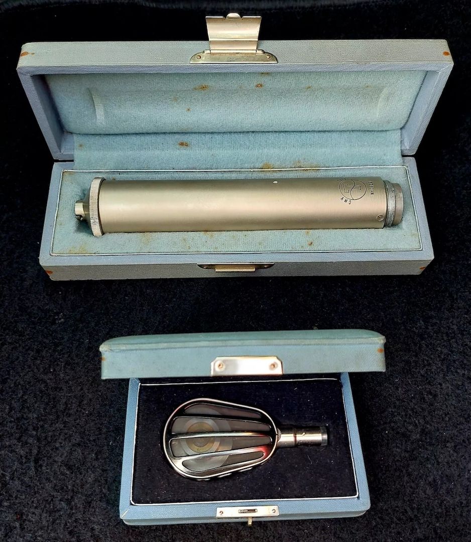 Altes Mikrofon Telefunken CM/51 N und CMV 51/3 im Etui