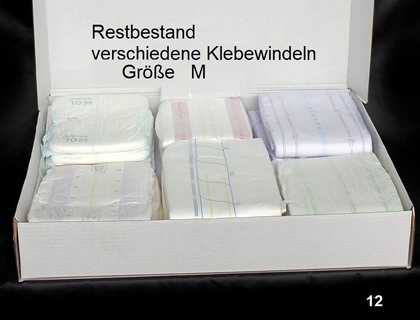 klebewindeln Größe M, Restbestand