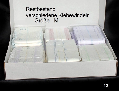 klebewindeln Größe M, Restbestand