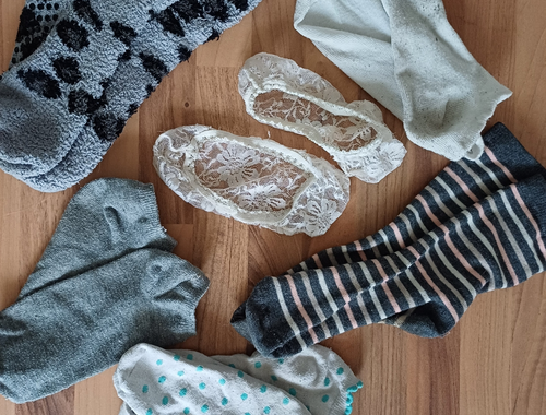 Getragene Slips, Socken, Strümpfe, Wäsche