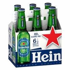 Heineken 0.0% Non Alcoholic Beer 330ml x Pack of 6