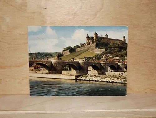 Ak-Würzburg-Alte Mainbrücke mit Festung.