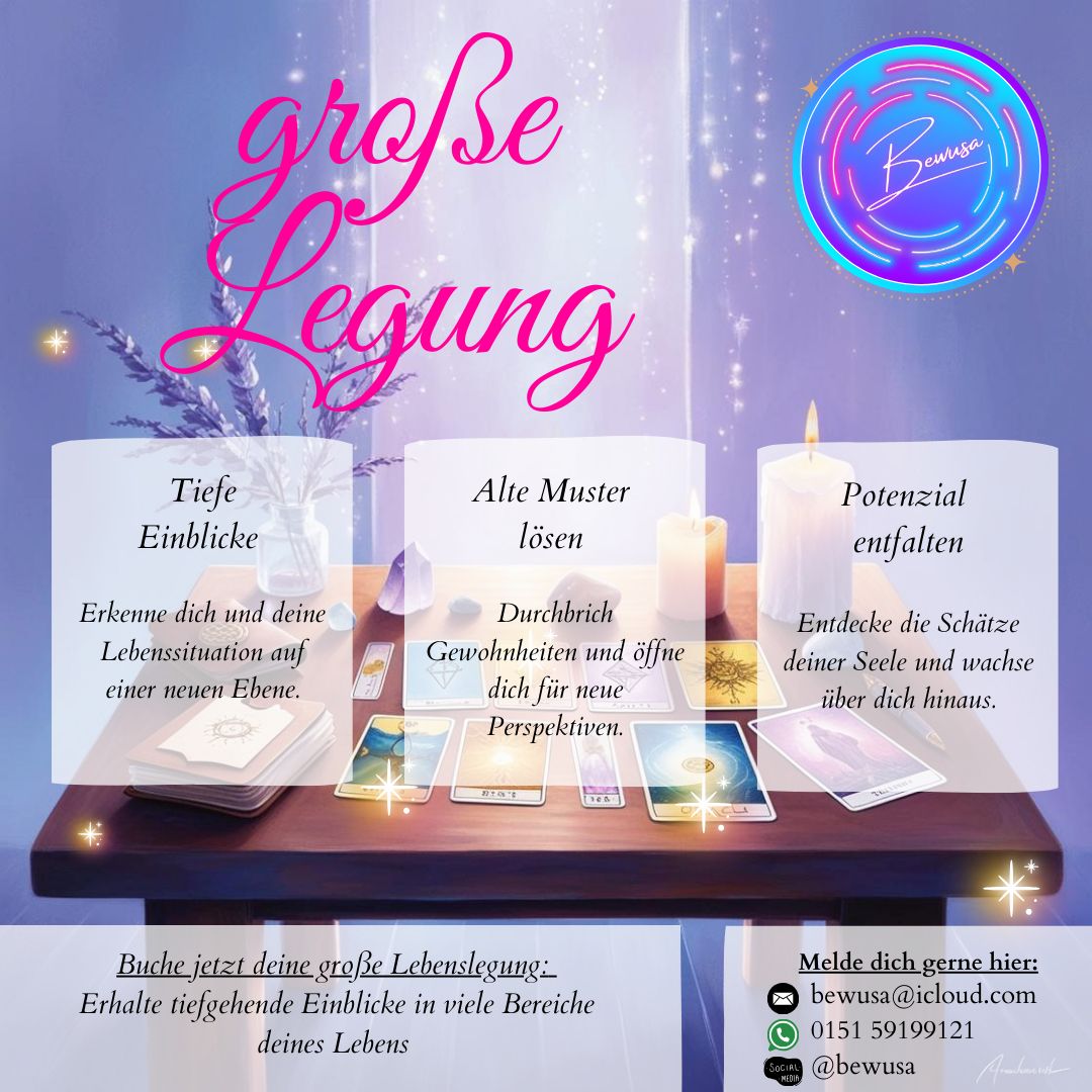 Große Legung Tarot Botschaften Karten legen Orakel Seele Lesung