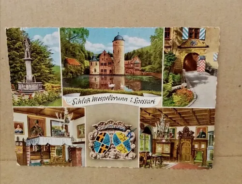 Ansichtskarte-I-563-Schloss Mespelbrunn im Spessart.