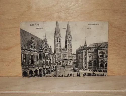 Ak-Postkarte-Bremen-Marktplatz-1906