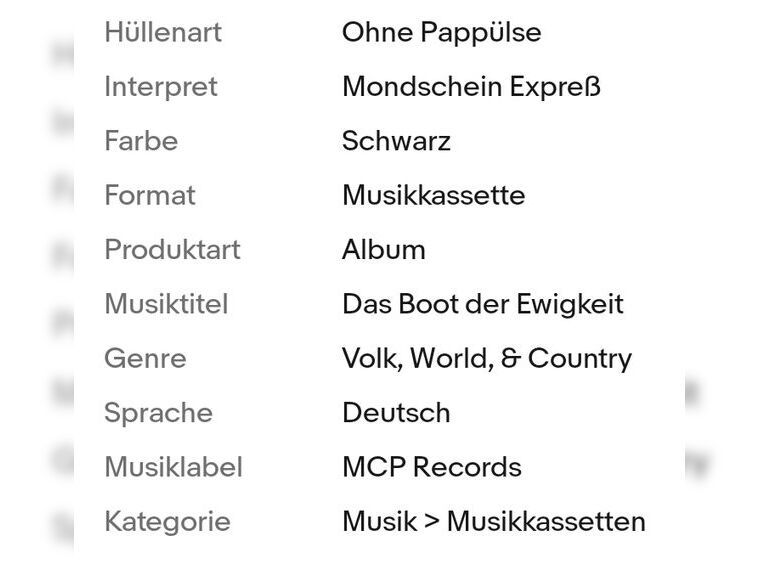 Kassette: Morgenschein Express - Das Boot der Ewigkeit